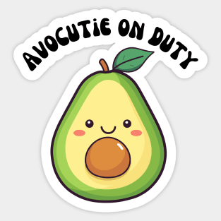 Avocutie on Duty Sticker